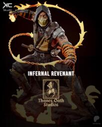 Infernal Revenant - Fire Ninja Martial Arts Fighting Fantasy Scorpion Resin Figure 16K - thumbnail 1