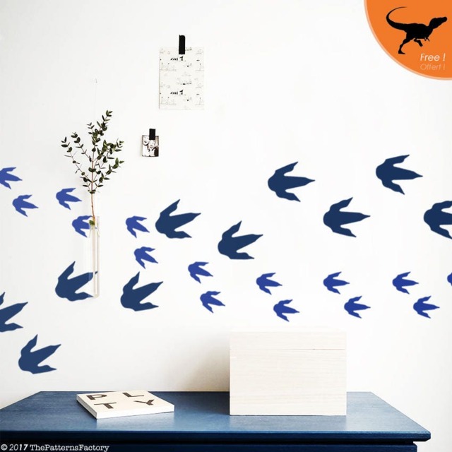 Dinosaur Footprint Wall Decals Jurassic Park Dino Tracks - image 1