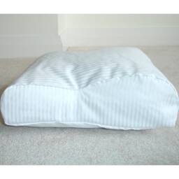 Tempur Original Travel Pillow Cover Only Small 25x31cm Case Neck Orthopaedic Cushion White Pillowcase Plain Block Solid Colour Or Stripe - thumbnail 3
