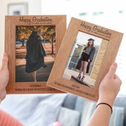 Graduation Photo Frame - Personalised Picture Gift Oak For Graduate Son Daughter Lc191 - thumbnail 3