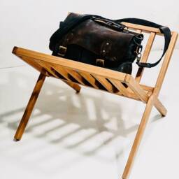 Wooden Bag Stand, Place, Holder, Entryway Furniture, Luggage Stand Folding Rack, Stand, Suitcase Nightstand - thumbnail 2