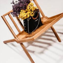 Wooden Bag Stand, Place, Holder, Entryway Furniture, Luggage Stand Folding Rack, Stand, Suitcase Nightstand - thumbnail 3