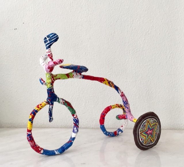 Mixed Media Tricycle Sculpture, Modern Pop Art - image 1