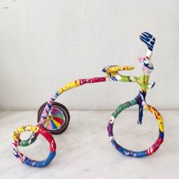 Mixed Media Tricycle Sculpture, Modern Pop Art - thumbnail 4