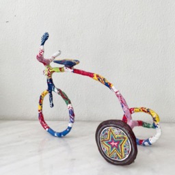 Mixed Media Tricycle Sculpture, Modern Pop Art - thumbnail 3