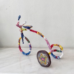 Mixed Media Tricycle Sculpture, Modern Pop Art - thumbnail 2