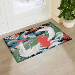 Japanese Bird Indoor & Outdoor Doormat - Long Lasting Welcome Door Mat Easy To Clean Anti-Slip Dirt Trapper Front - thumbnail 2