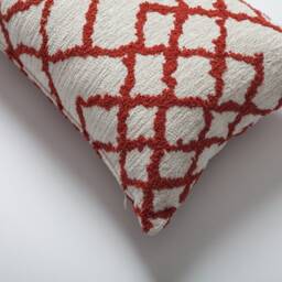Red Kilim Lumbar Pillow Cover Bohemian Jacquard Woven Throw - 12x20 - thumbnail 2