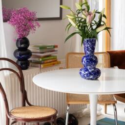 Handmade Ceramic Vase, Bubble Flower Chubby Sculptural Modern Home Decor, Unique Pottery Gift - thumbnail 3