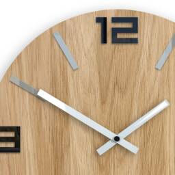 Wall Clock Wood - Arabic Gray&black, Silent Modern With Numbers 33, 5cm/13, 19 - thumbnail 2