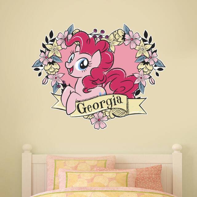 My Little Pony Fairy Forest Flower Heart Personalised Wall Sticker Decal Art