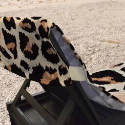 Personalised Leopard Print Design - Full Length Sun Lounger Towel With Pockets - thumbnail 4