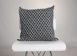 Black & White Pillow Cover , Geometric Pillow, Two Sided Decorative Accent Shabby Chic Cushion - thumbnail 1