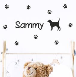 Dog Name Wall Sticker - Personalised Pet Themed Decal - thumbnail 1