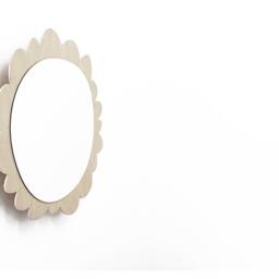 Safety Mirror Oval Frame With Led Light - Wall Decor Nursery Kid Wooden - thumbnail 3