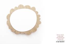 Safety Mirror Oval Frame With Led Light - Wall Decor Nursery Kid Wooden
