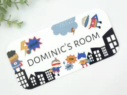 Personalised Superhero Room Sign Acrylic Comic Book Decor - thumbnail 1