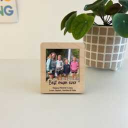 Personalised Mother's Day Photo Frame - Mothers Magnet Birthday Gift Standing Best Mummy Ever - thumbnail 3