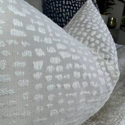 Lumbar Cushion Cover, Bolster Champagne Pillow Silver Shimmer Double Sided, Sofa Estrada - thumbnail 3