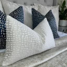 Lumbar Cushion Cover, Bolster Champagne Pillow Silver Shimmer Double Sided, Sofa Estrada