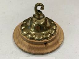 Brass Ceiling Hook Lamp Chandelier Light Wall Patras Wooden Mount Hanging Chain Antique Old