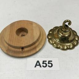 Brass Ceiling Hook Lamp Chandelier Light Wall Patras Wooden Mount Hanging Chain Antique Old - thumbnail 2