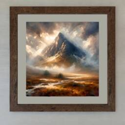 Scottish Wall Art Print, Room Decor - The Mighty Buachaille Highlands - thumbnail 1