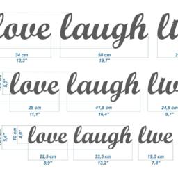 Love Laugh Live Wall Decor, Inspirational Decor Signs, Wooden Cut-Out Letters, Farmhouse Home Living Room Art - thumbnail 3