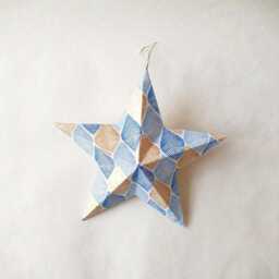 Wall Decor Christmas Ornaments Holiday 3D Star 20cm - thumbnail 3