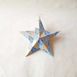 Wall Decor Christmas Ornaments Holiday 3D Star 20cm - thumbnail 1