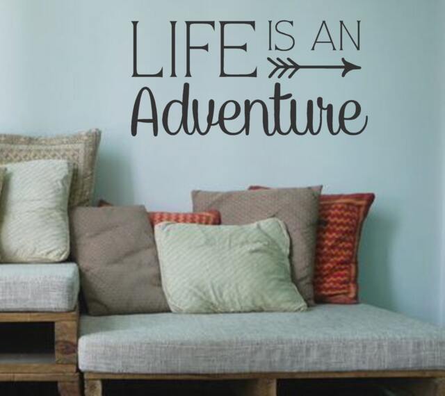 Life Is An Adventure-Vinyl Wall Decal - Quotes - Family Quotes-Arrow Design - image 1