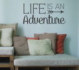Life Is An Adventure-Vinyl Wall Decal - Quotes - Family Quotes-Arrow Design - thumbnail 1