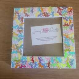 Colourful Unicorn Confetti Square Photo Frame 5 X Inches - thumbnail 2