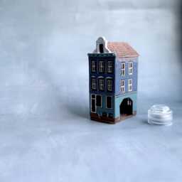 Handmade Pottery Amsterdam House Miniature Flameless Candle Holder - thumbnail 4