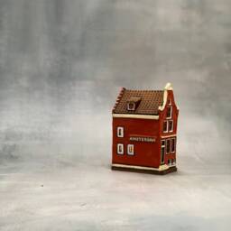 Handmade Pottery Amsterdam House Miniature Flameless Candle Holder - thumbnail 3