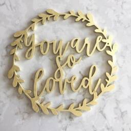 You Are So Loved Sign, Wood Nursery Sign, Home Decor, Gather Rustic Wood Decor, Wall Hanging, You Loved, Love - thumbnail 2