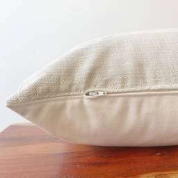 Meteora Square Pillow Cover - 20 X Khaki Case Striped Housewarming Gift - thumbnail 2