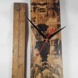 Whiskey Barrel Stave Clock, Irish Oak, Rustic Aged Wood Decor - thumbnail 2