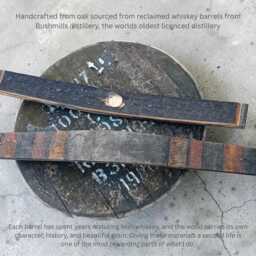 Whiskey Barrel Stave Clock, Irish Oak, Rustic Aged Wood Decor - thumbnail 4