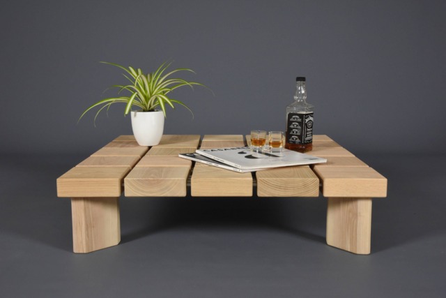 Design Wooden Coffee Table/Side Wood Mid Century Modern Handmade Ash Tree Table Living Room - image 1