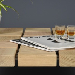 Design Wooden Coffee Table/Side Wood Mid Century Modern Handmade Ash Tree Table Living Room - thumbnail 2