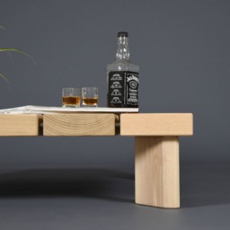 Design Wooden Coffee Table/Side Wood Mid Century Modern Handmade Ash Tree Table Living Room - thumbnail 3