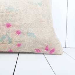 Handwoven Kilim Lumbar Pillow Cover Bohemian Tribal Cushion - 12x24 - thumbnail 2