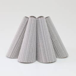 Handmade Light Grey Striped Fabric Lampshade For Decor Gifts-47# - thumbnail 1