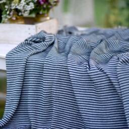 Electra/King Size Pure Lambswool/Black & Grey Woven Wool Blanket Kinchehome - thumbnail 4