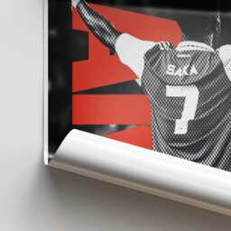 Football Celebration - Saka 03 Poster Iconic-Football Inspired Wall Art, Sports Print, Gift For Him, Home Decor, Man Cave, Football - thumbnail 3