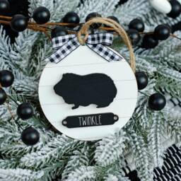 Guinea Pig Farmhouse Christmas Ornament - Gift For Owner Pet Modern Decor - thumbnail 1