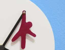 Fuchsia Hanging Man - Wall Clock - thumbnail 1