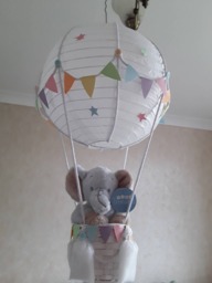 Hot Air Balloon Nursery Light Shade in Pastel Colours Toy Is Not Included - thumbnail 1