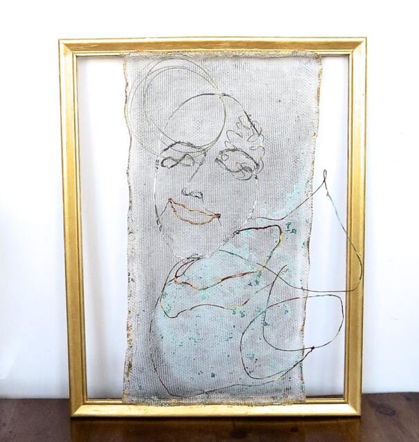 Metal Wall Decor Boho Lady Ooak - image 1